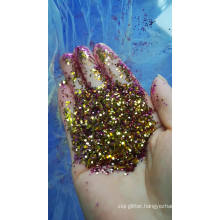 Color shifting glitters/ chameleon glitters/ glitter color change from different angles for cosmetic, nail art, toys,student etc